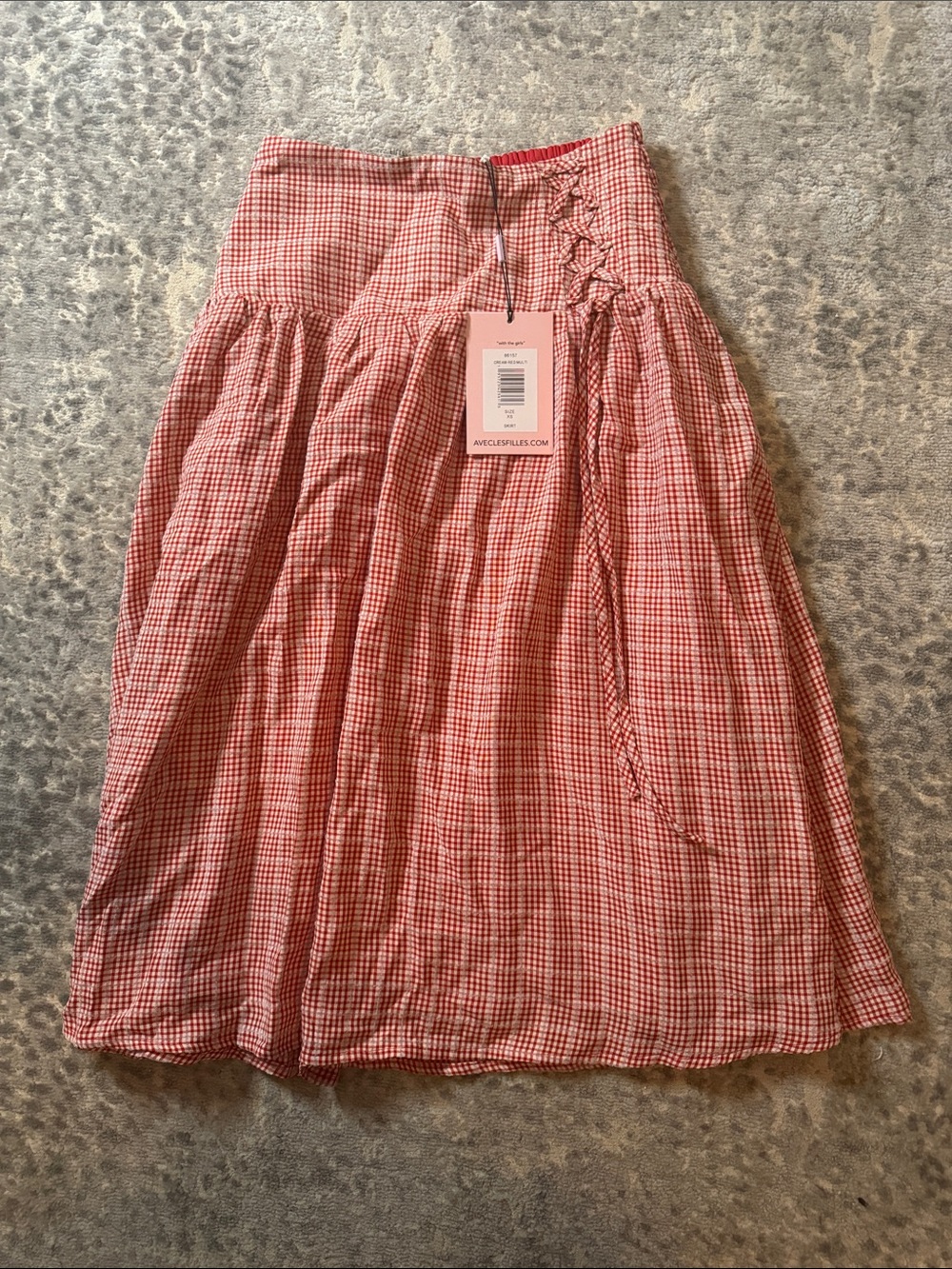 Avec Les Filles Print Side Tie Skirt